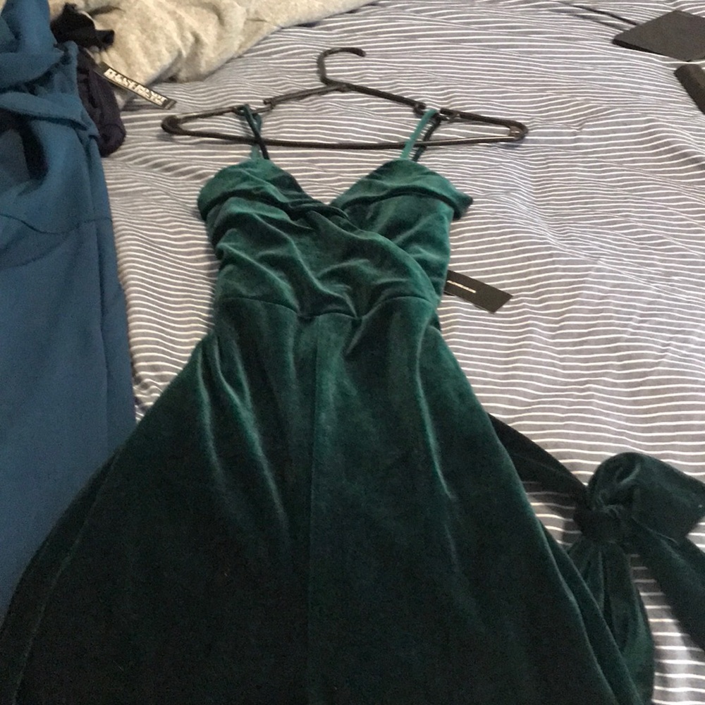 Green velvet jumpsuit
